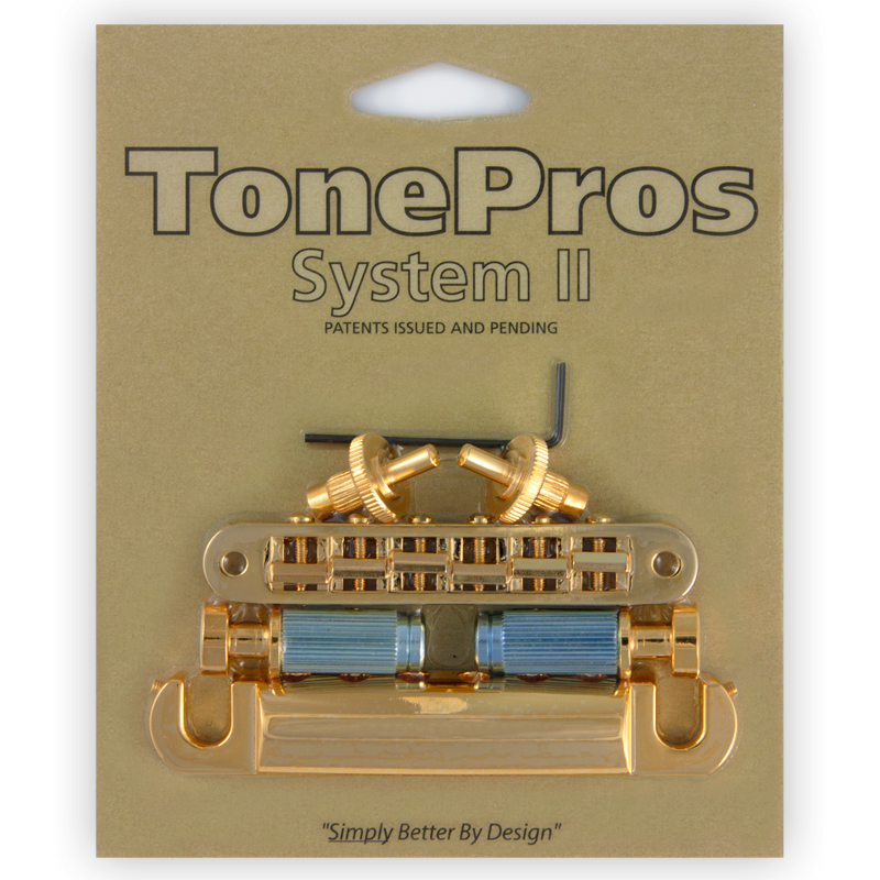 TonePros LPS02 G - Standard Tune-O-Matic Bridge and Tailpiece Set (Small Posts) - Gold