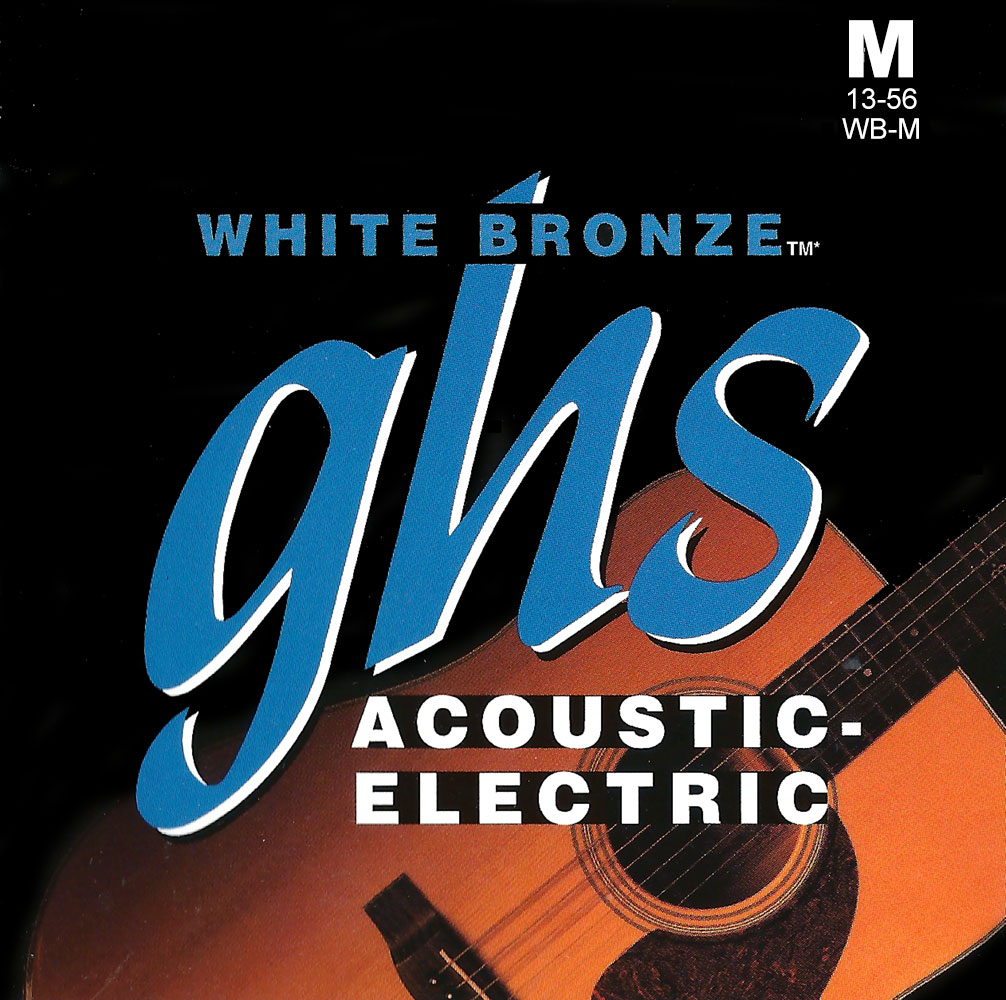 GHS White Bronze - WB-M - Acoustic/Electric Guitar String Set, Medium, .013-.056