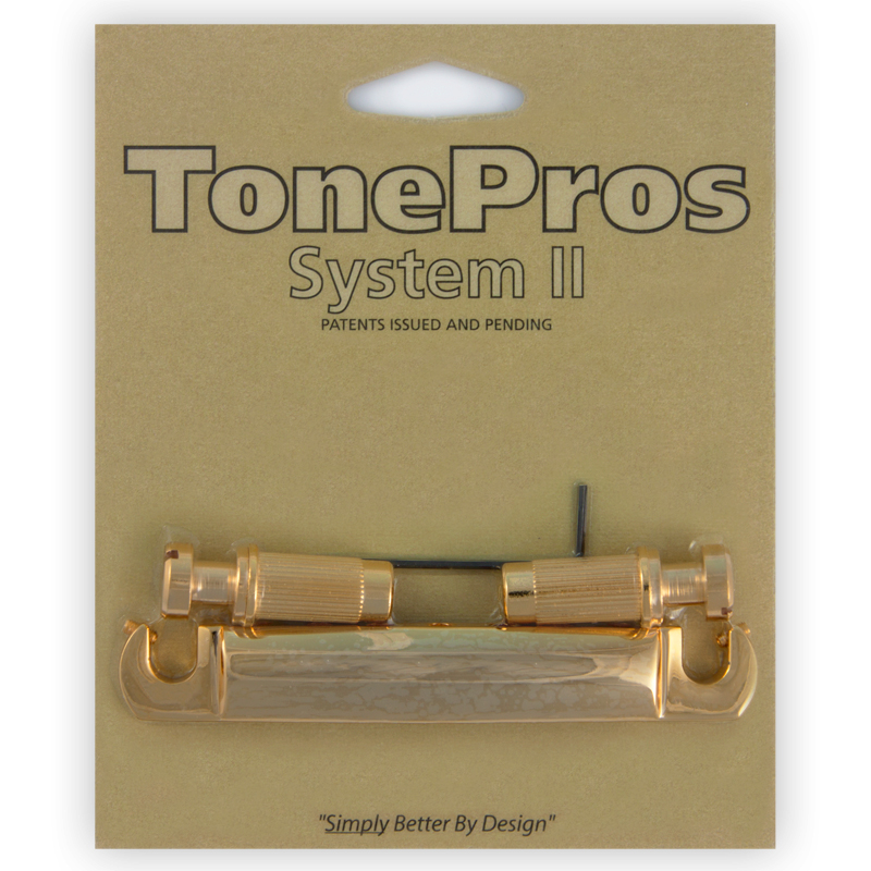 TonePros T7Z G - 7-String Metric Tailpiece (Locking Stop Bar) - Gold
