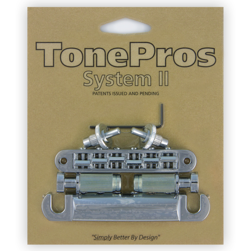 TonePros LPS02 C - Standard Tune-O-Matic Bridge and Tailpiece Set (Small Posts) - Chrome