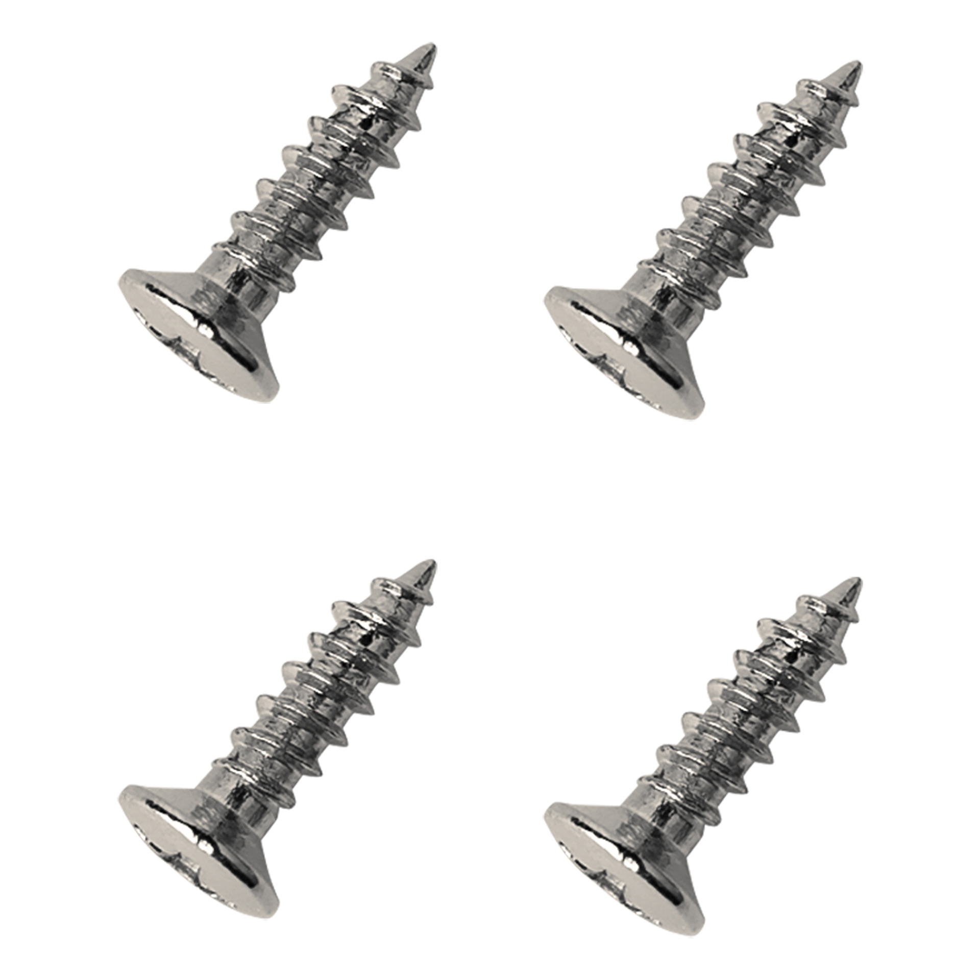 Framus & Warwick Parts - Countersunk Screw for Jack Plates & Pickguards, 3 x 12 mm - Stainless Steel, 4 pcs.