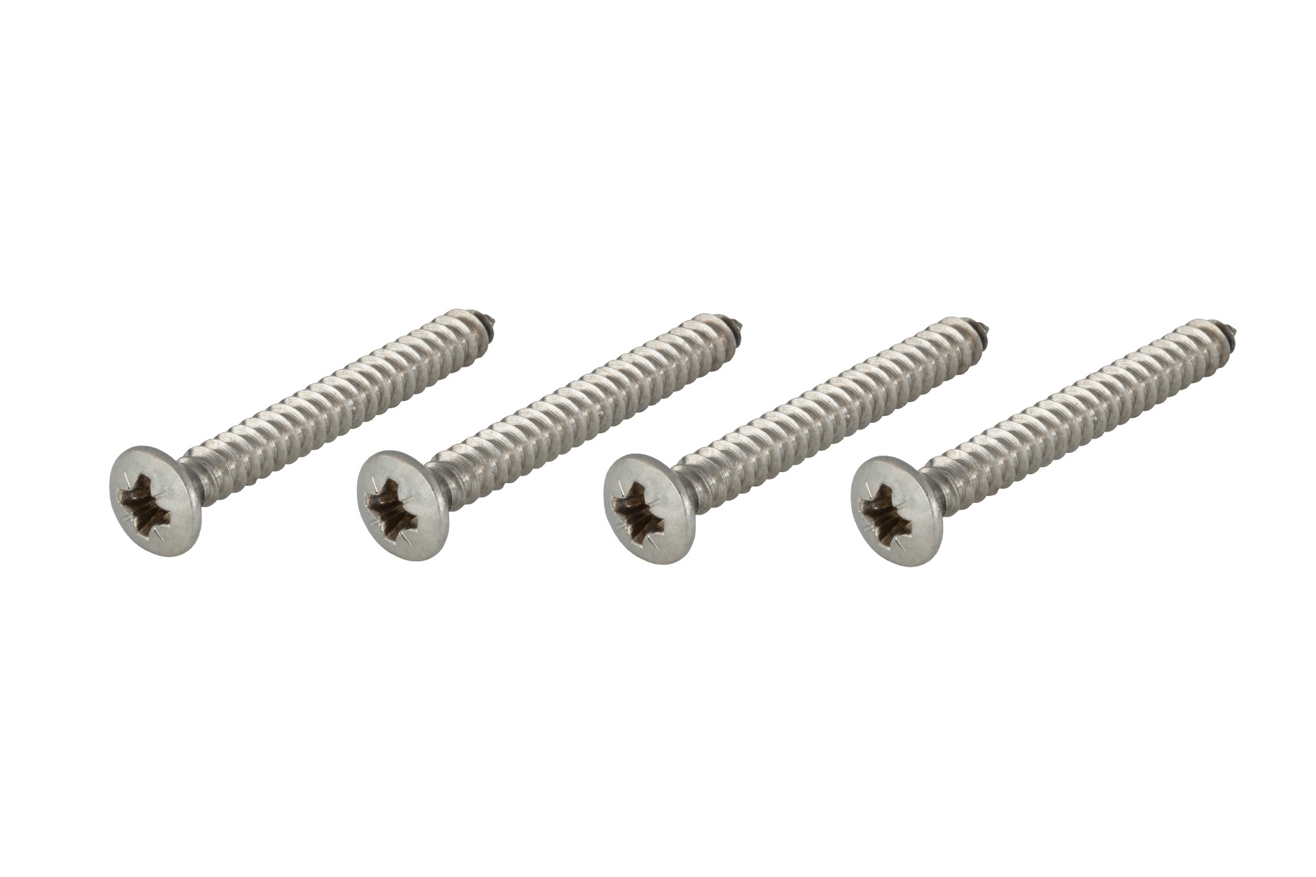 Framus & Warwick Parts - Countersunk Long Screw for Bolt-On Neck, 4,2 mm x 38 mm, 4 pcs. - Stainless Steel