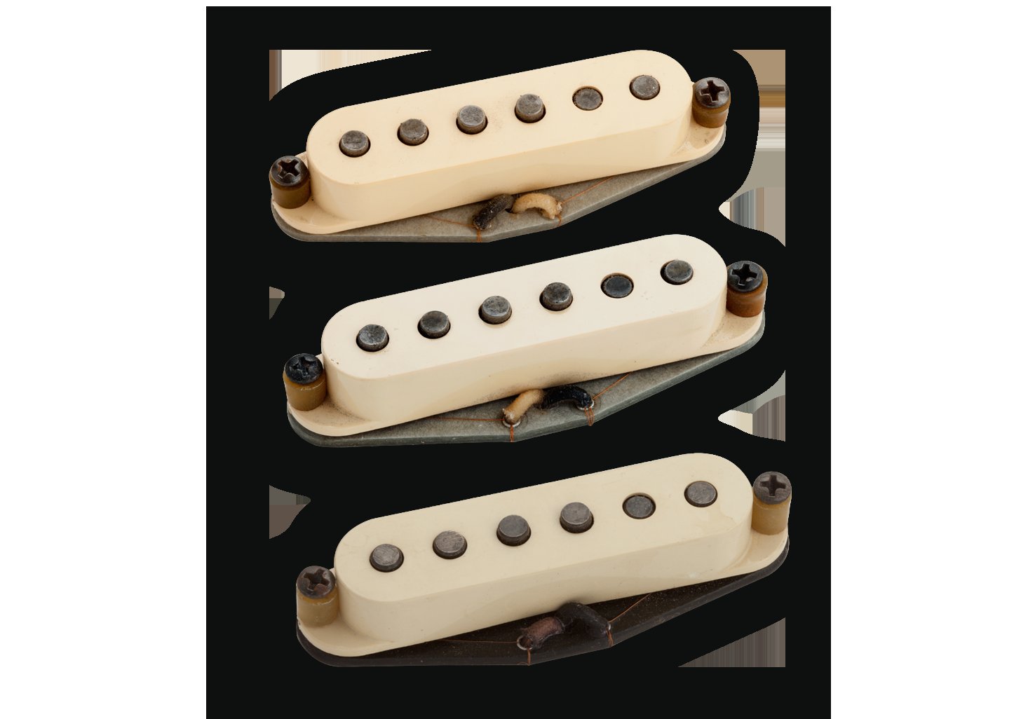 Seymour Duncan Antiquity II - Surfer Strat, Staggered Strat Pickup Set, Aged - cream Covers