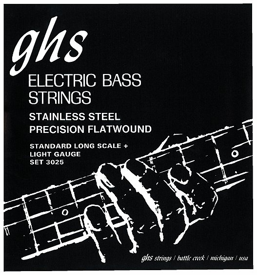 GHS Precision Flatwound - 3025 - Bass String Set, 4-String, Light, .045-.095
