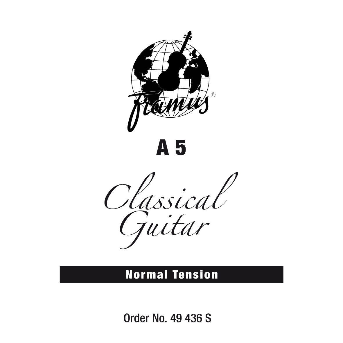 Framus Classic - Classical Guitar Single String, A 5, .035, wound, Normal Tension