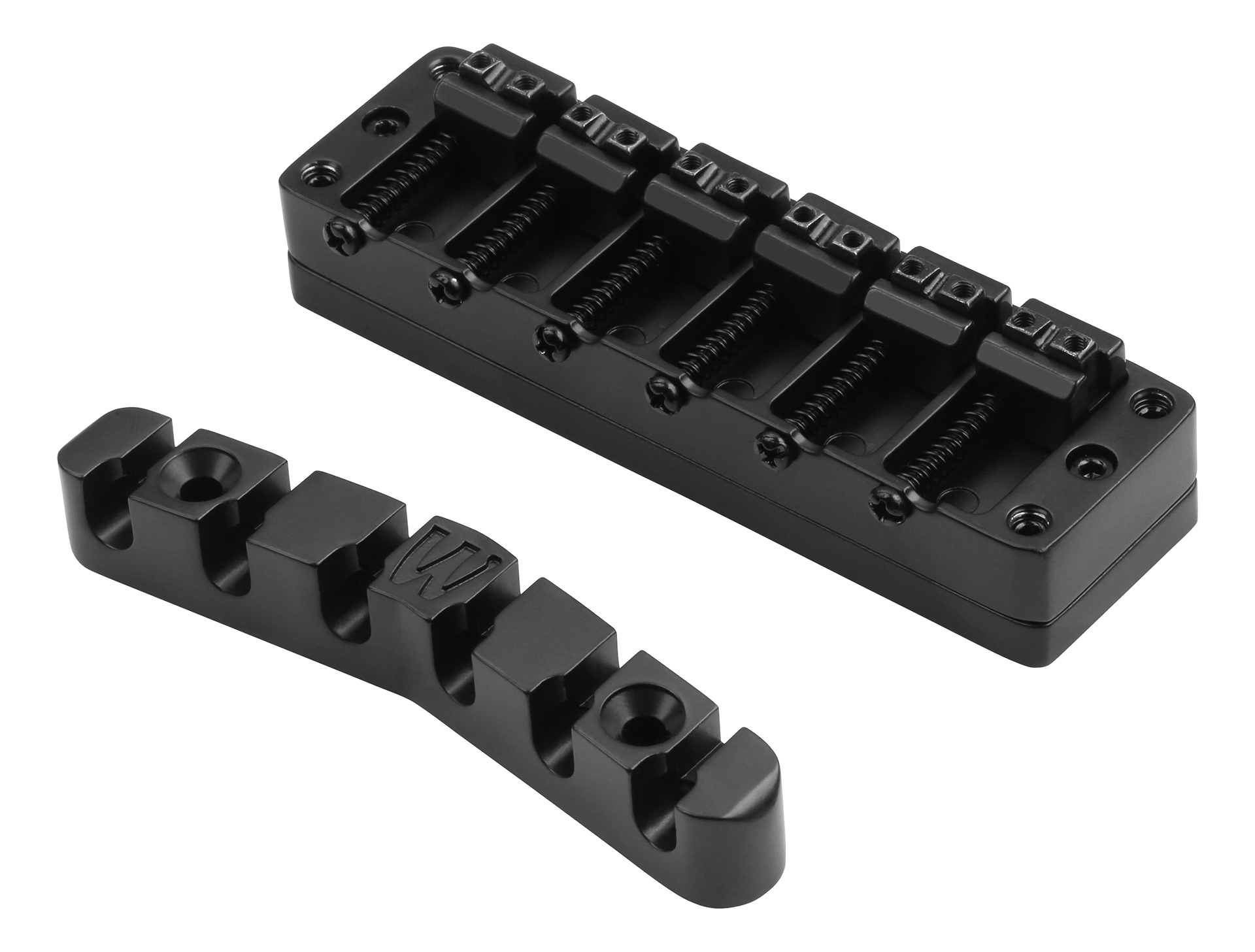 Warwick Parts - 2-Piece 3D Bridge & Tailpiece, 6-String - Black