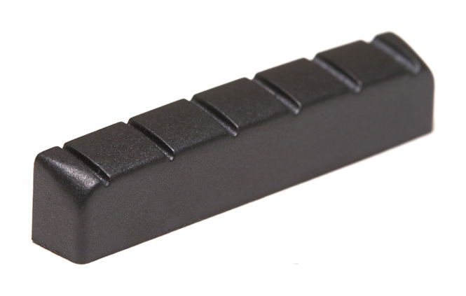 Black TUSQ XL PT-6225-00 - Slotted Guitar Nut (1 5/8" Long) - Acoustic / Electric, Flat