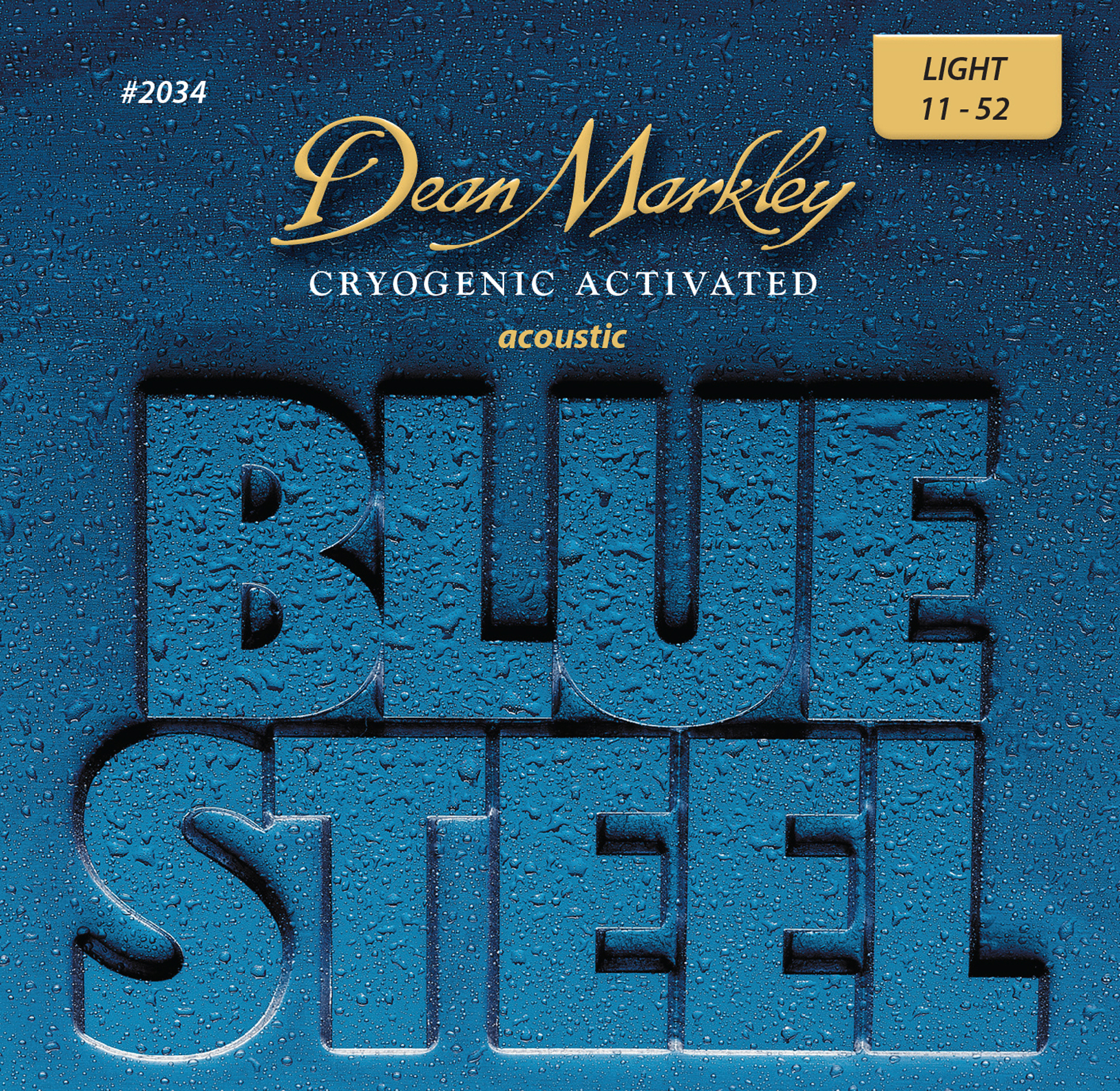 Dean Markley Blue Steel - 2034 - Acoustic Guitar String Set, Light, .011-.052