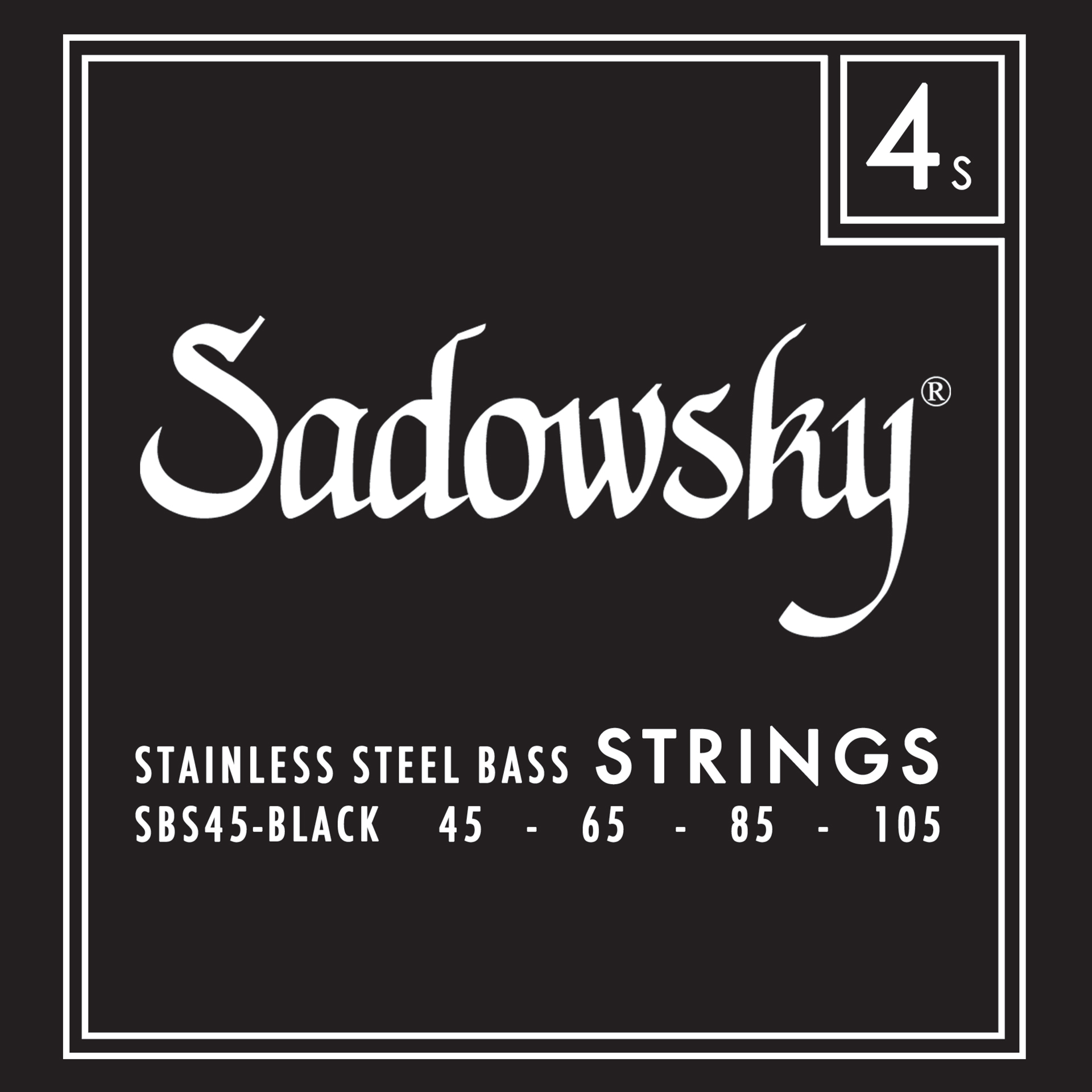 Sadowsky Black Label Bass String Set, Stainless Steel - 4-String, 045-105