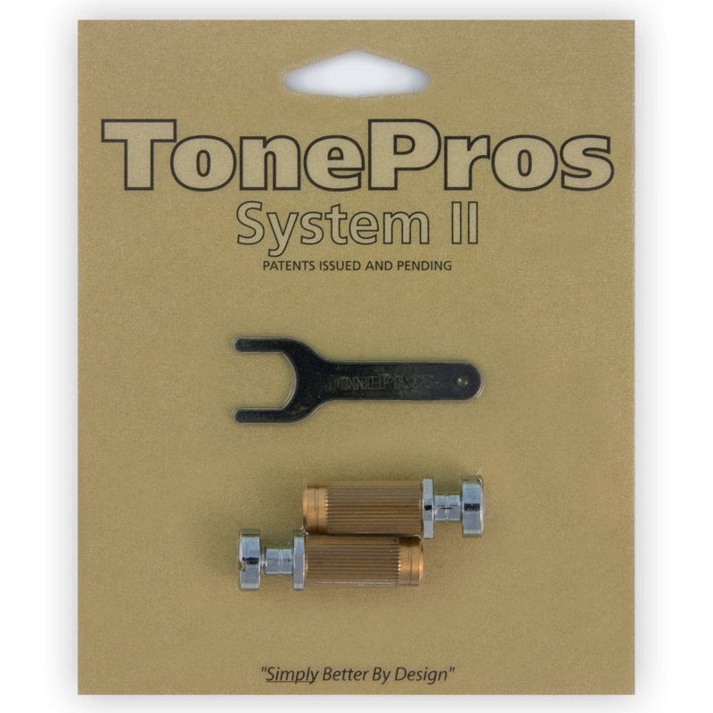 TonePros SS1 C - Standard Brass Locking Studs - Chrome