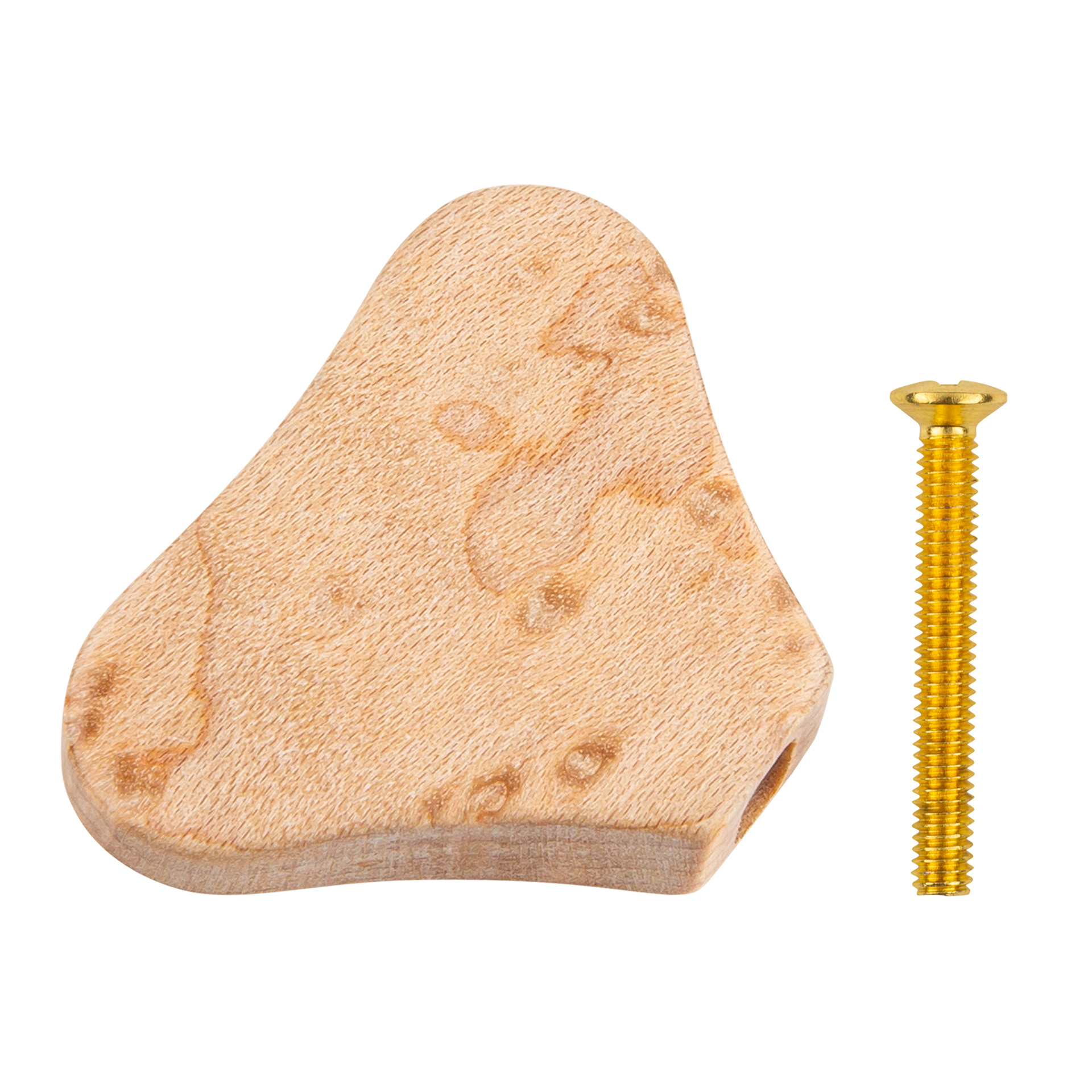 Warwick Parts - Wooden Peg for Warwick Machine Heads - Birdseye Maple (with Gold Screw)