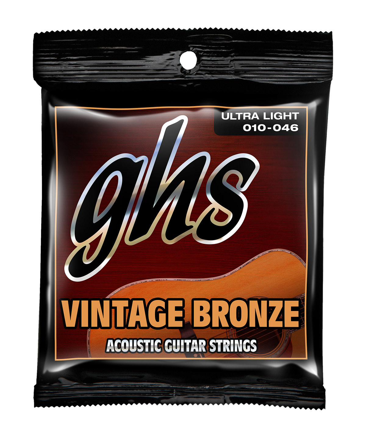 GHS Vintage Bronze - VN-UL - Acoustic Guitar String Set, Ultra Light, .010-.046