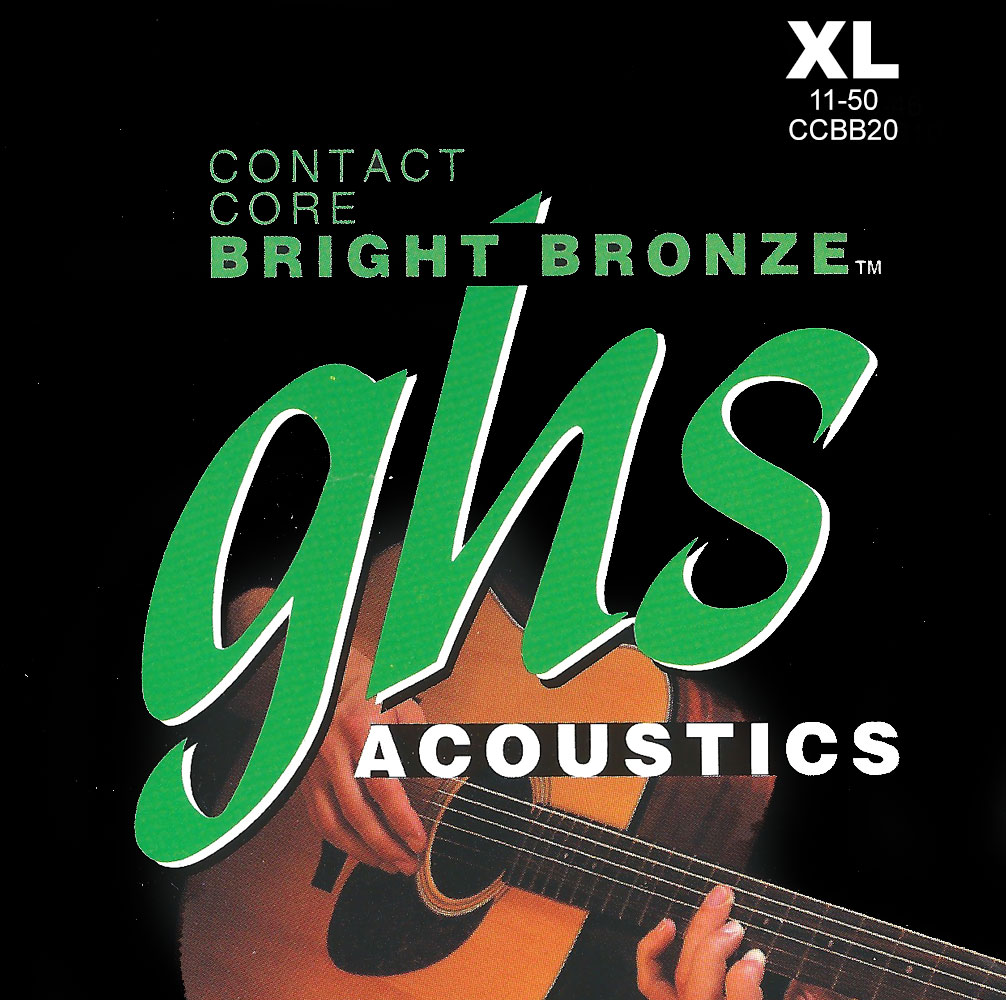 GHS Contact Core Bright Bronze - Acoustic Guitar String Set, Extra Light, .011-.050