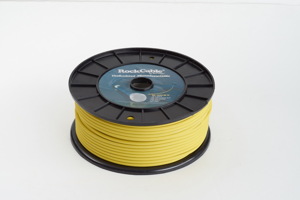 RockCable Microphone Cable Roll, 100 m / 328 ft - Yellow