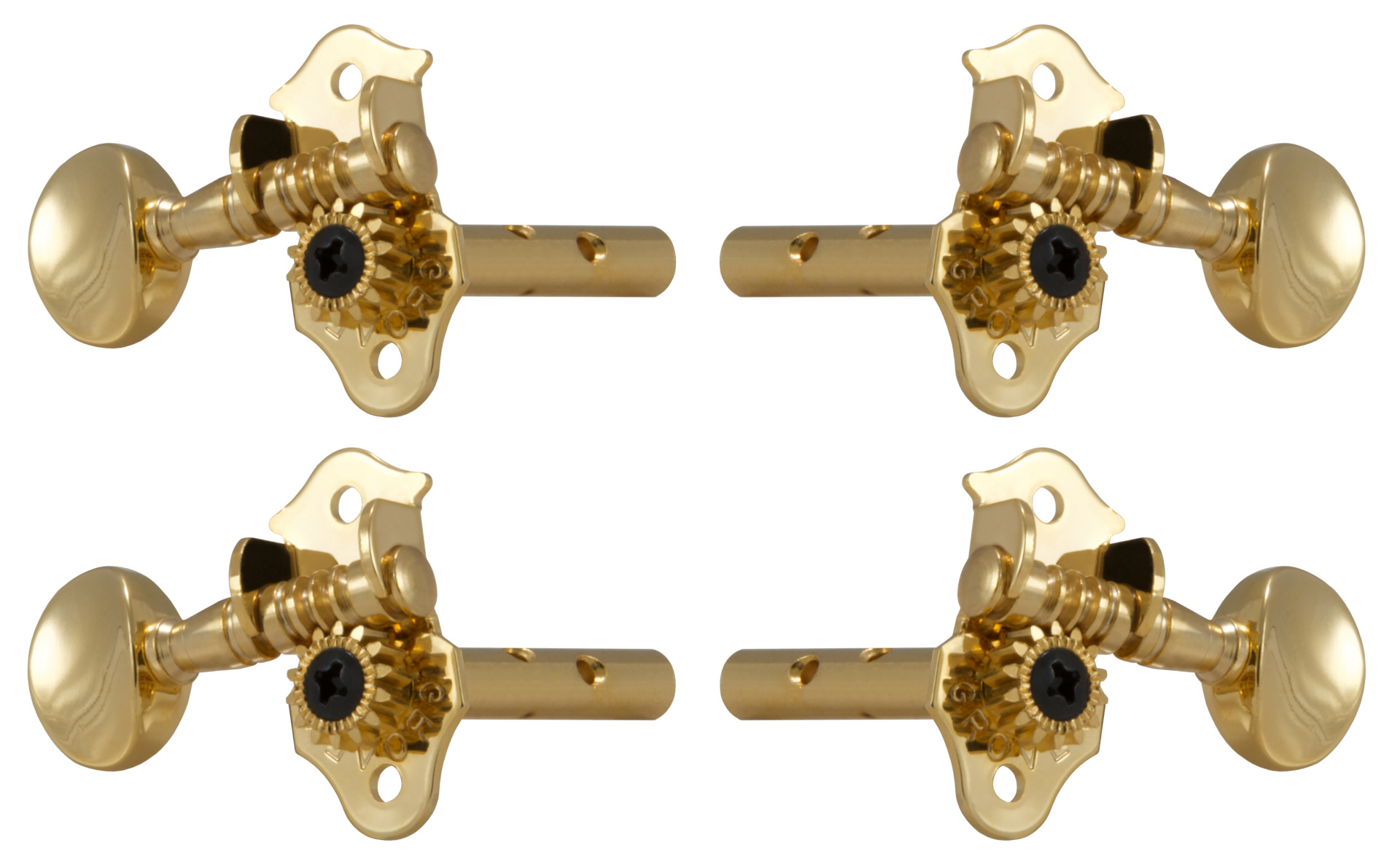 Grover 708G Sta-Tite Dulcimer Pegs with Metal Button - 4 pcs. - Gold