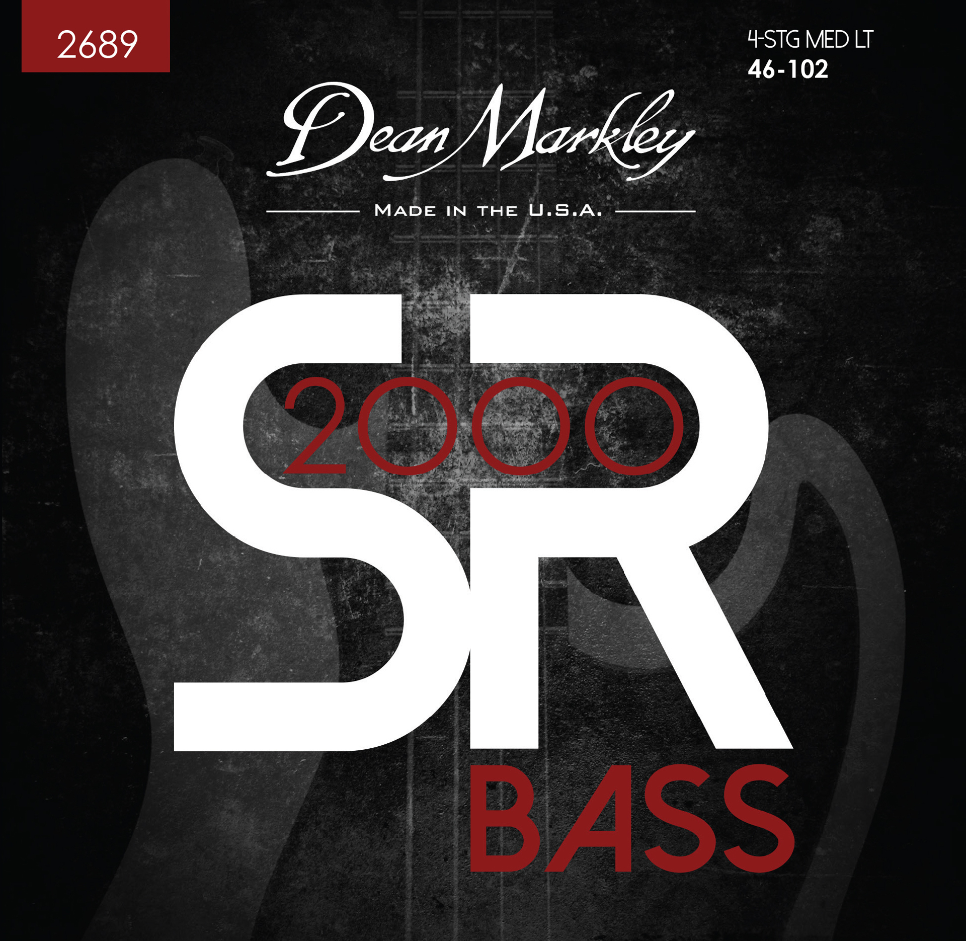 Dean Markley SR 2000 - 2689 - Electric Bass String Set, 4-String, Medium, .046-.102