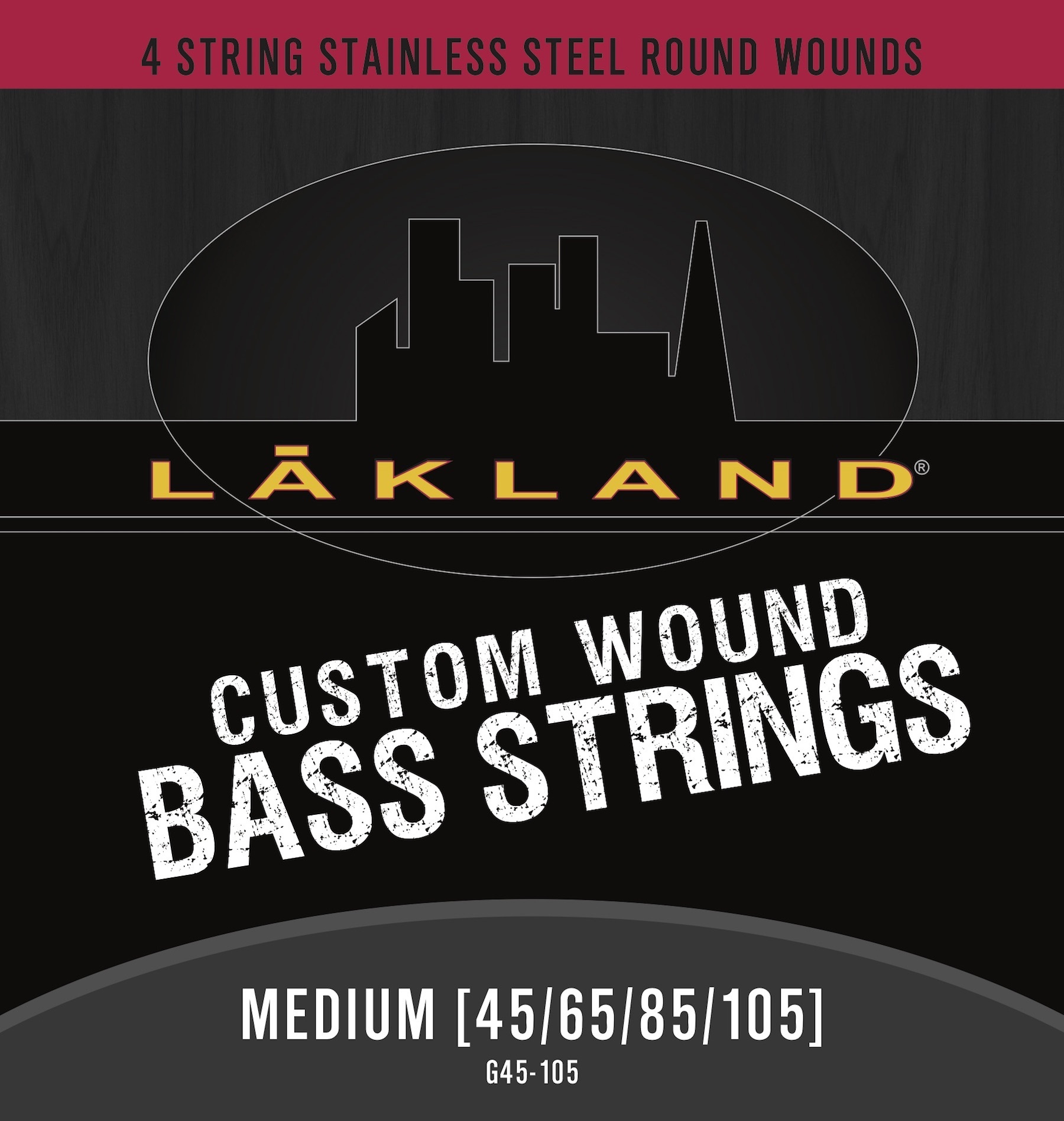 Lakland Custom Wound Stainless Steel - Electric Bass String Set, 4-String, Medium, .045-.105