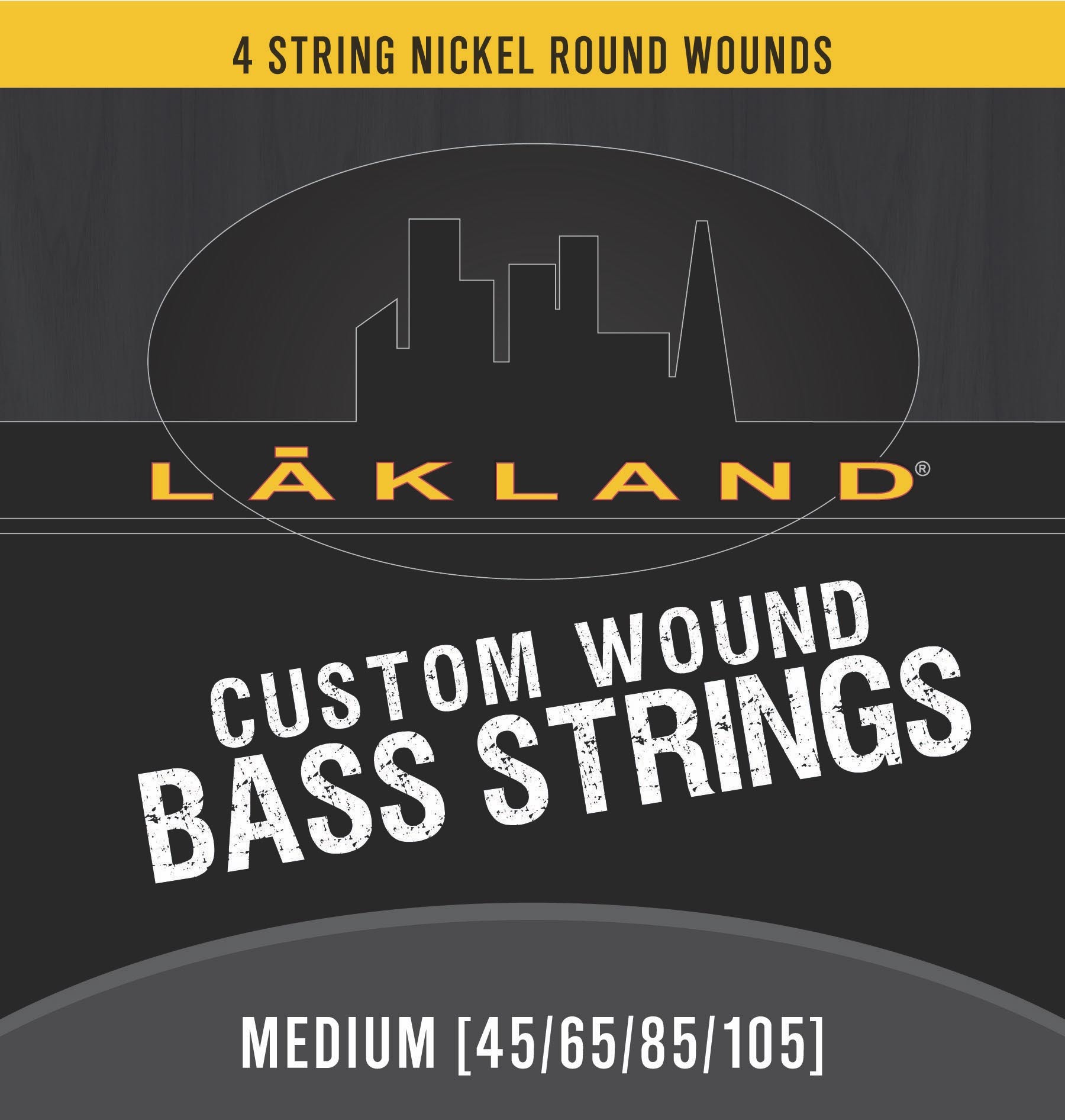 Lakland Custom Wound Nickel - Electric Bass String Set, 4-String, Medium, .045-.105