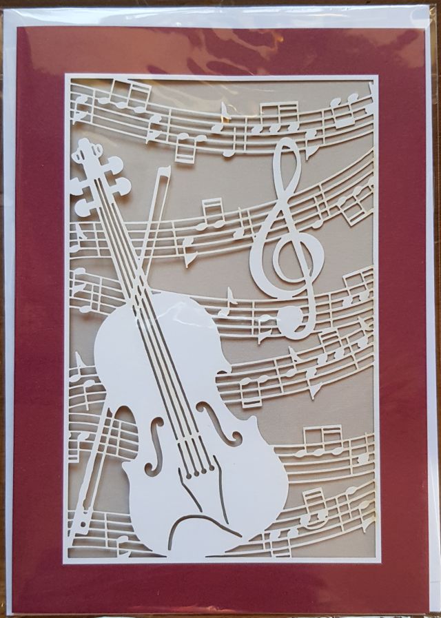 Doppelkarte Violine