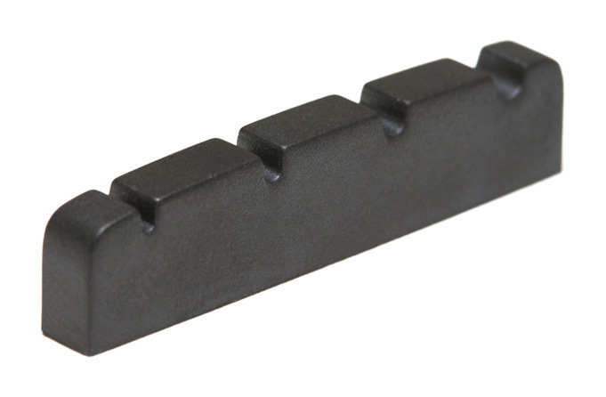 Black TUSQ XL PT-1200-00 - Slotted Bass Nut, 4-String (41 mm) - Electric, Flat