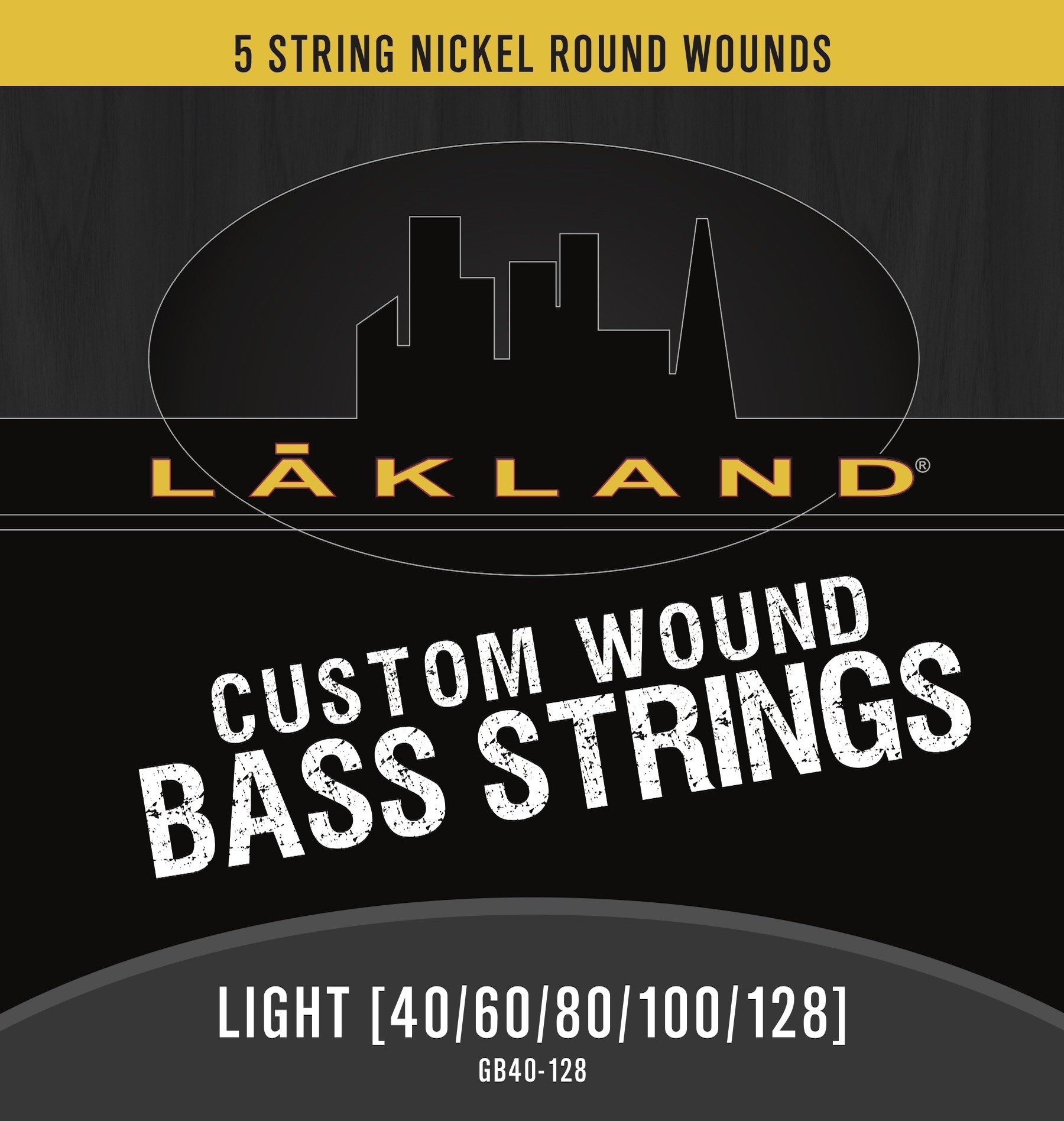 Lakland Custom Wound Nickel - Electric Bass String Set, 5-String, Light, .040-.128