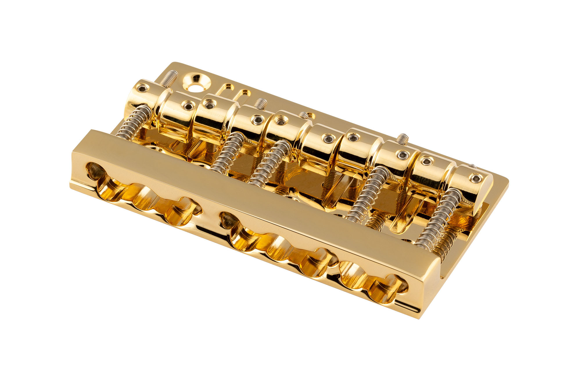 Sadowsky Parts - One Piece Quick Release Bridge SML & SMB Brass - 19 mm - 5 String - Gold