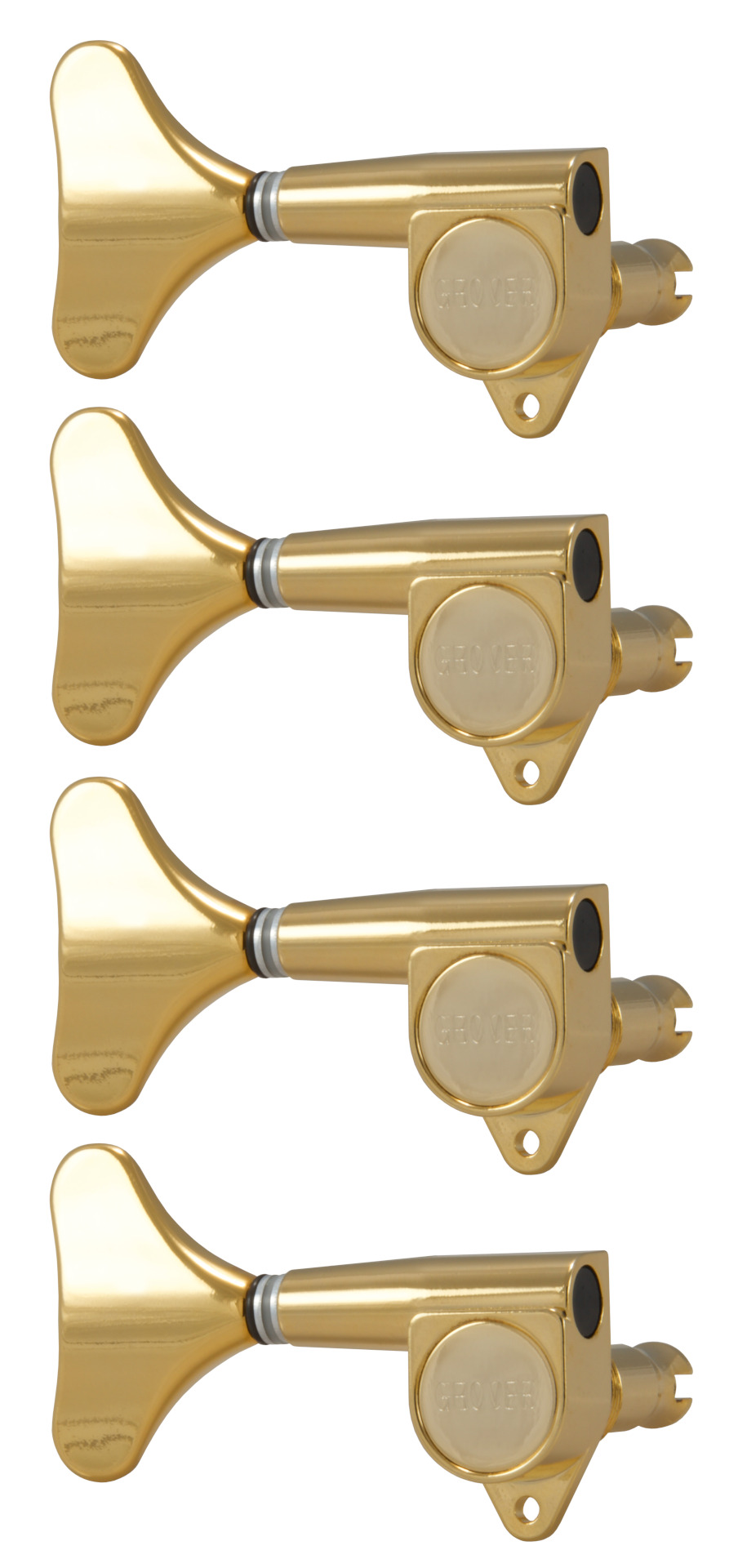 Grover 144GL4 Mini Bass Machines - Bass Machine Heads, 4-in-Line, Lefthand, Treble Side (Right) - Gold