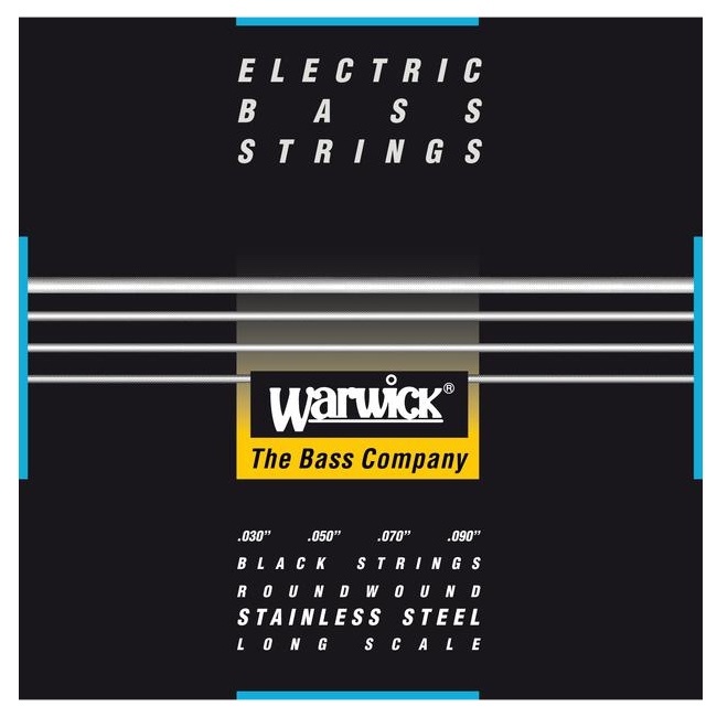 Warwick Black Label Bass String Set, Stainless Steel - 4-String, Extra Light, .030-.090