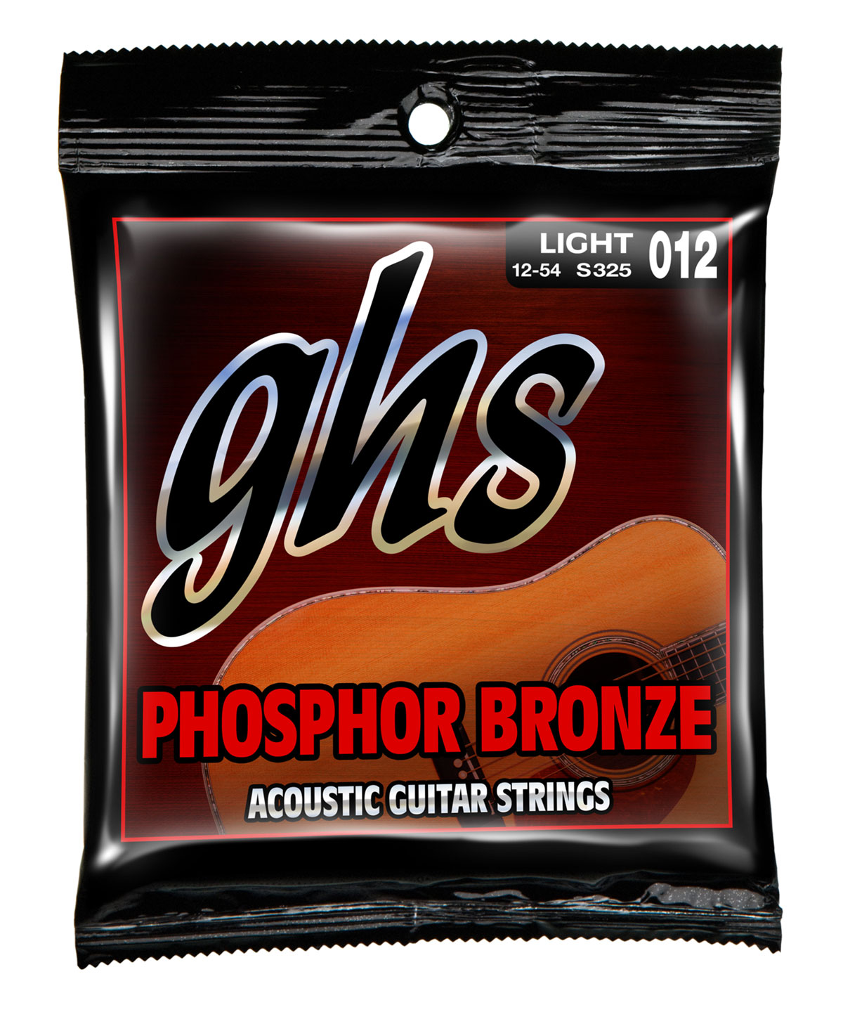 GHS Phosphor Bronze - S325 - Acoustic Guitar String Set, Light, .012-.054