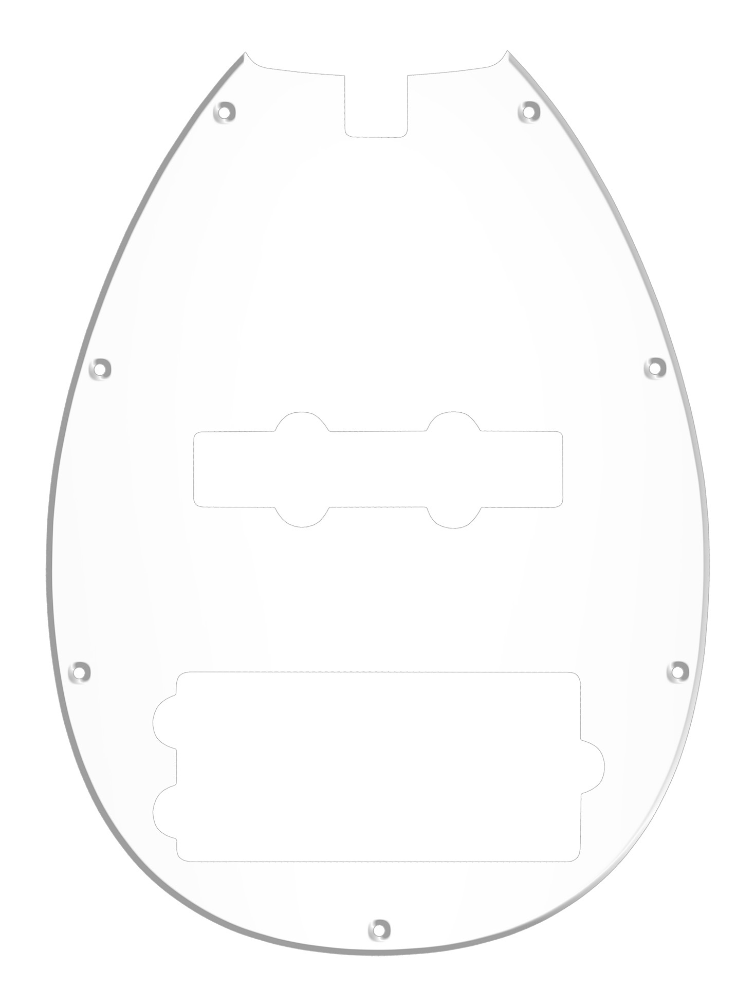 Sadowsky Parts - 21 Fret J/M Bass Pickguard - 5 String - Transparent