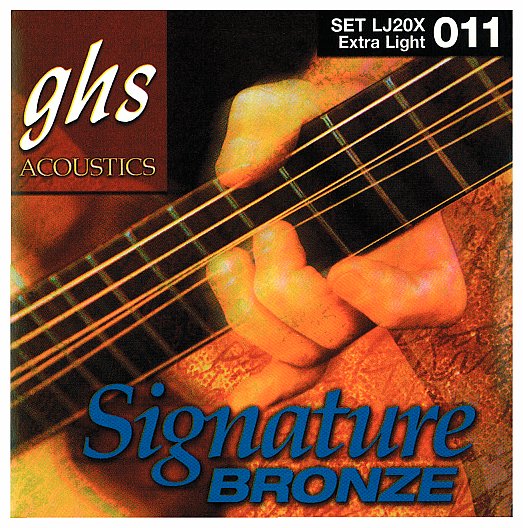 GHS Signature Bronze - LJ20X - Acoustic Guitar String Set, Extra Light, .011-.050