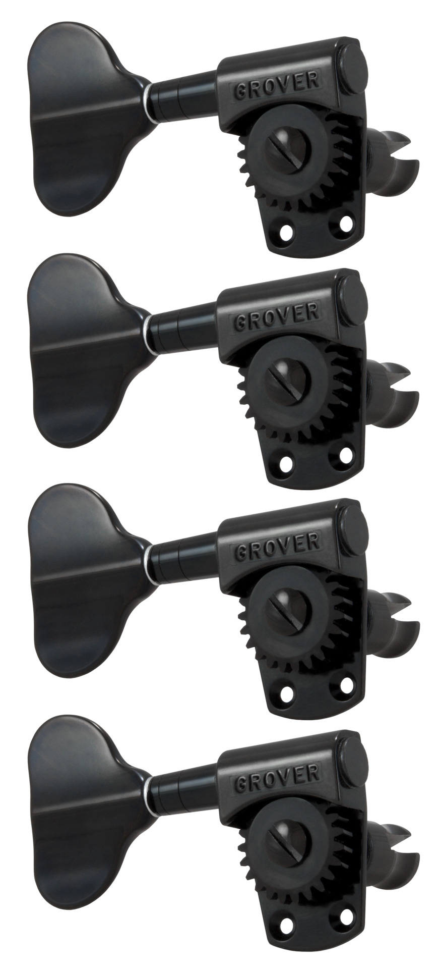 Grover 145BCL4 Titan Electric Bass Machines - Bass Machine Heads, 4-in-Line, Lefthand, Treble Side (Right) - Black Chrome