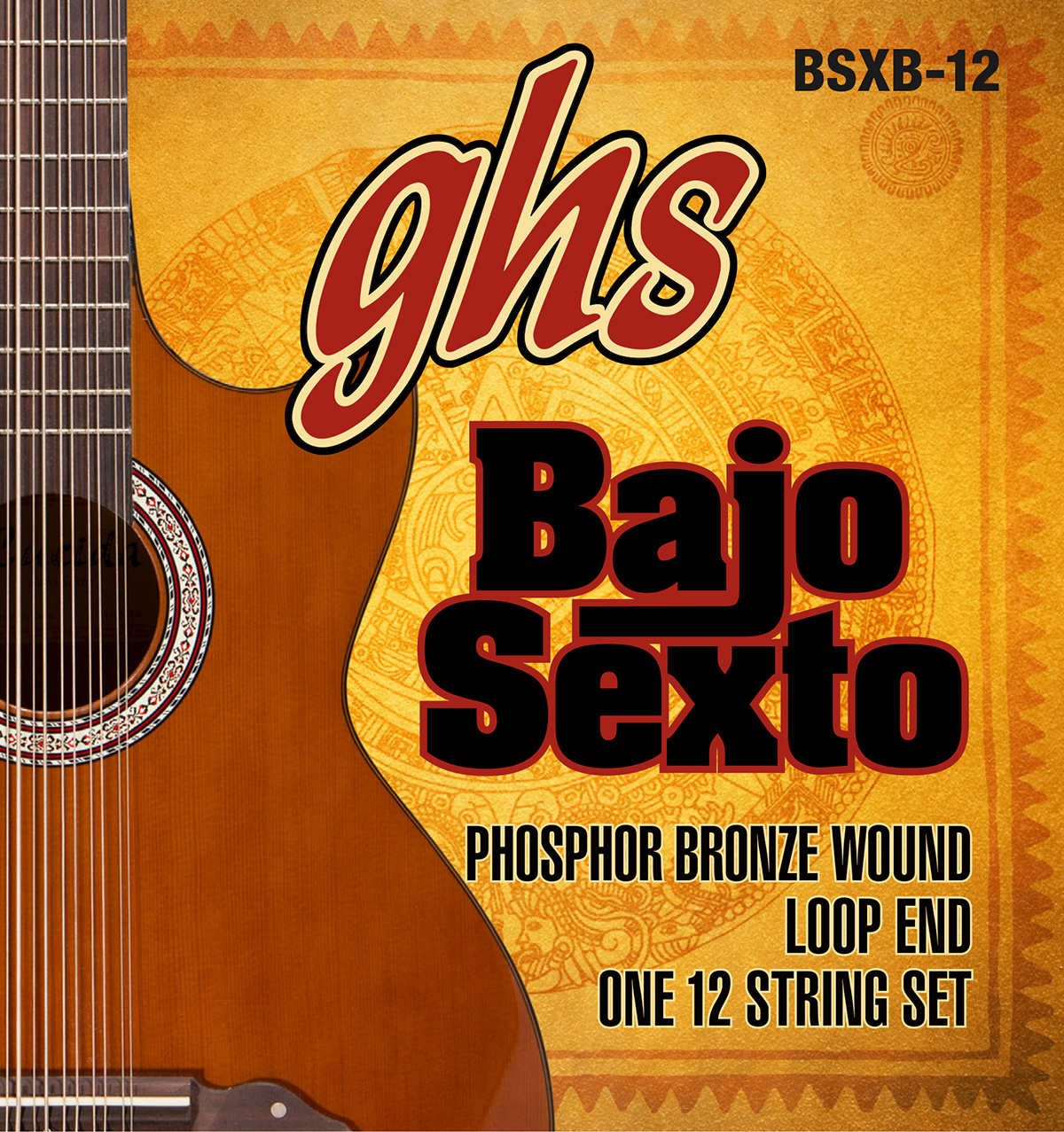 GHS Bajo Quinto, Acoustic Guitar String Set,  Loop End 12 String, .024-.092