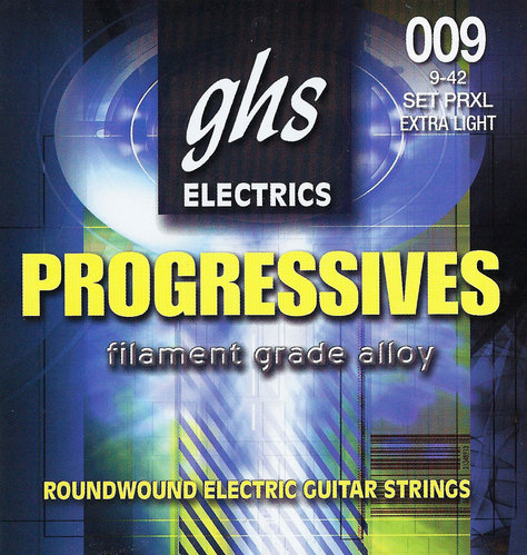GHS Progressives - PRXL - Electric Guitar String Set, Extra Light, .009-.042