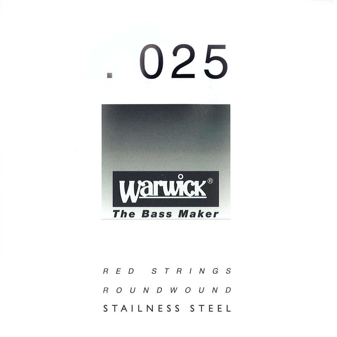 Warwick Red Strings Bass Strings, Stainless Steel - Bass Single String, .025", Long Scale