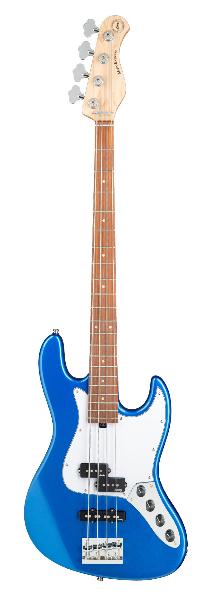 Sadowsky MetroExpress 21-Fret Hybrid P/J Bass, Morado Fingerboard, 4-String - Solid Ocean Blue Metallic High Polish