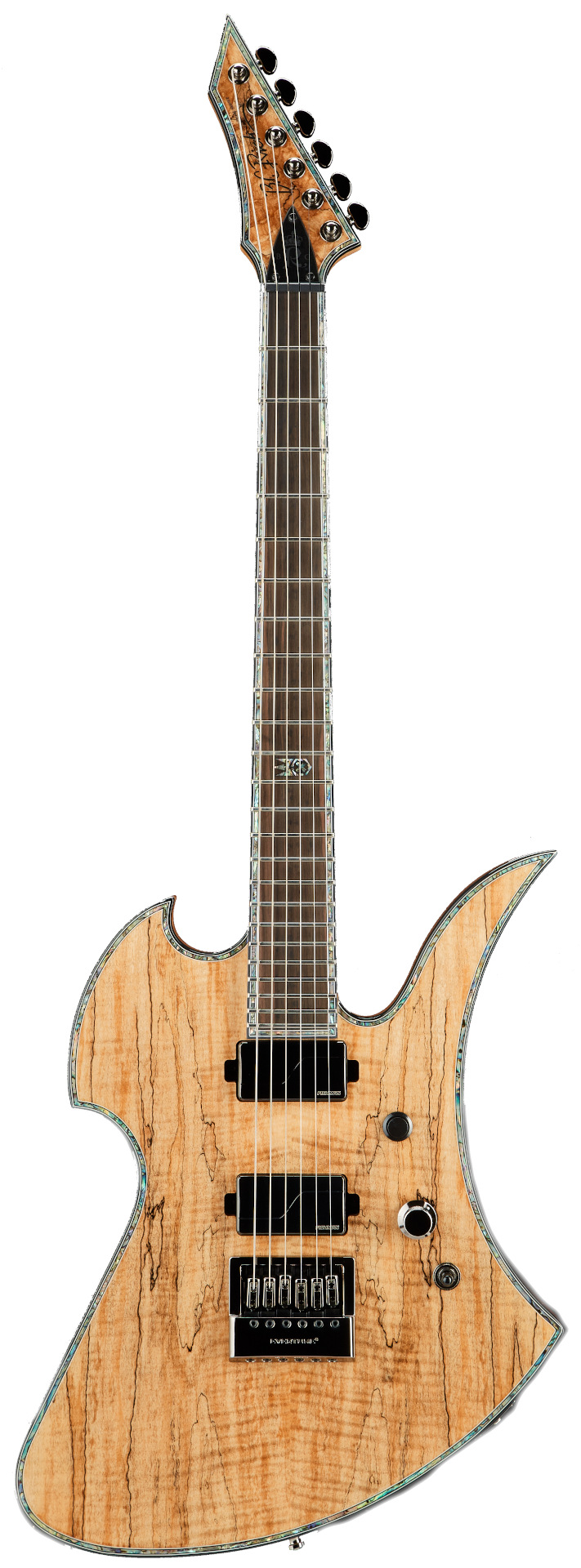 B.C. Rich Mockingbird Extreme Exotic with Evertune Bridge - Spalted Maple Top, Natural Transparent