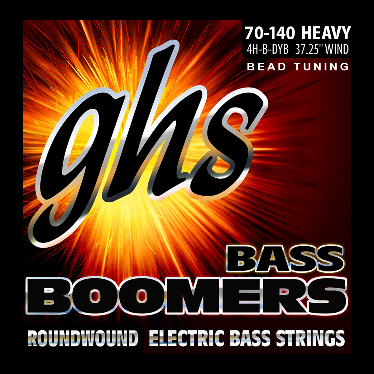 GHS Bass Boomers - Bass String Set, 4-String, Heavy, .070-.140, BEAD Tuning