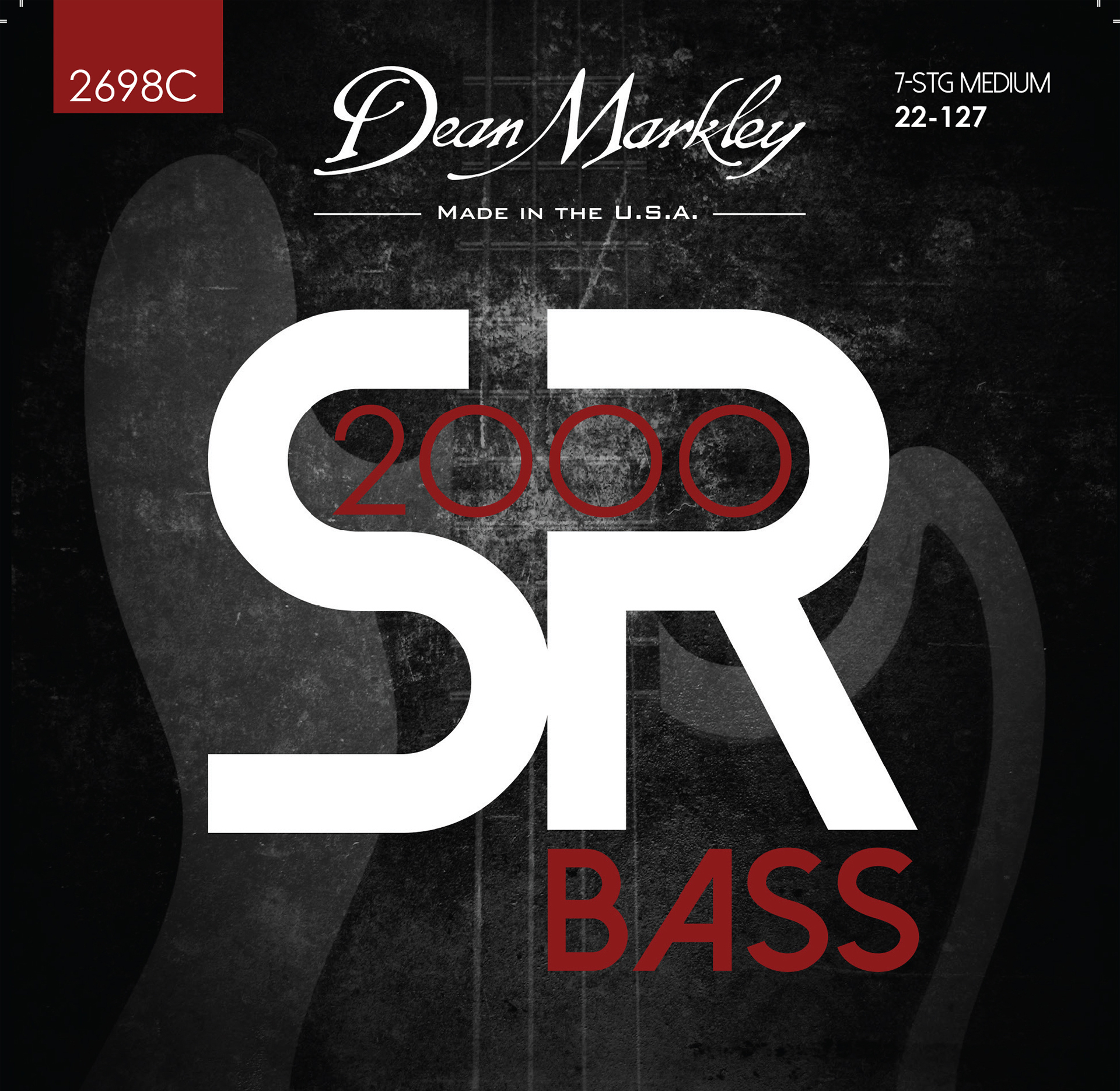 Dean Markley SR 2000 - 2698 C - Electric Bass String Set, 7-String, Medium, .022-.127