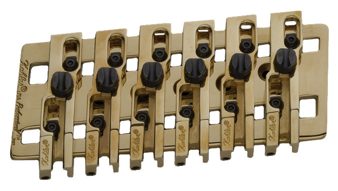 Kahler 2460-XW6 - 6-String Extra Wide Bass Fixed Bridge - Gold