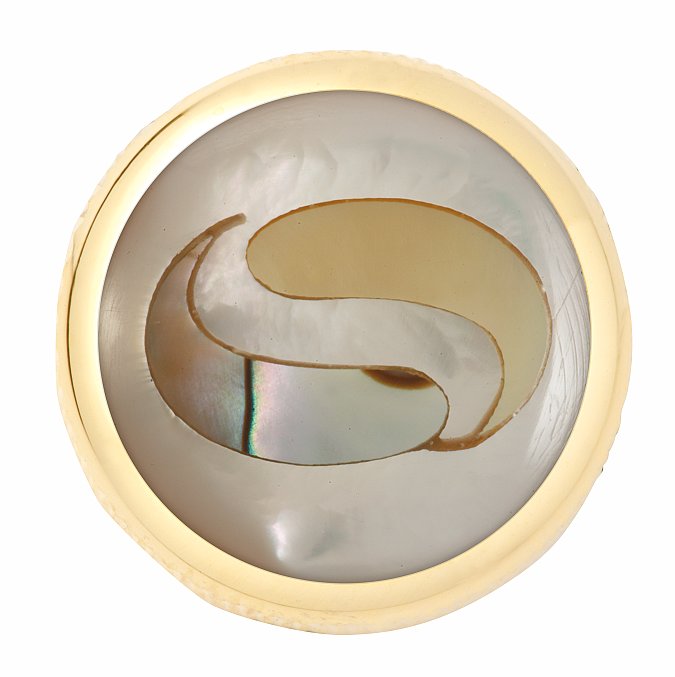 Framus & Warwick - Potentiometer Dome Knob, Spirit, Inlay - Gold