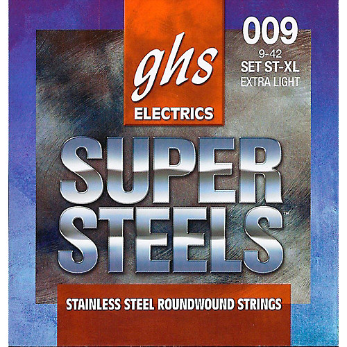 GHS SUPER STEELS - ST-XL -* Electric Guitar String Set, Extra Light, .009-.042