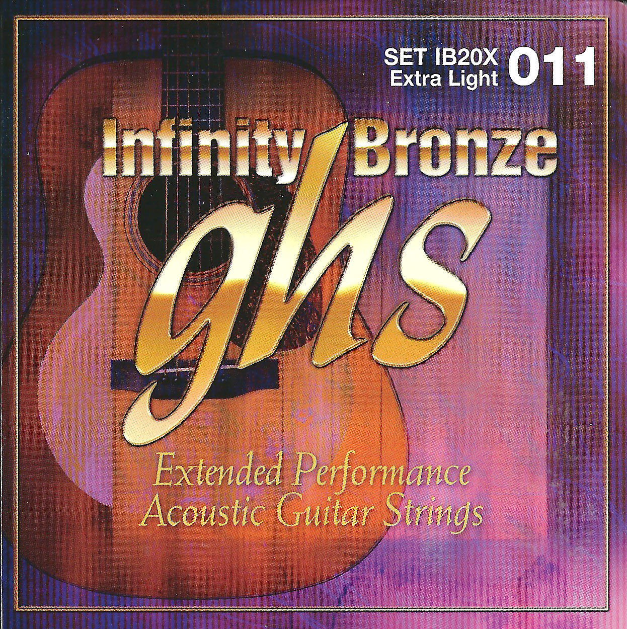 GHS Infinity Bronze - IB20X - Acoustic Guitar String Set, Extra Light, .011-.050
