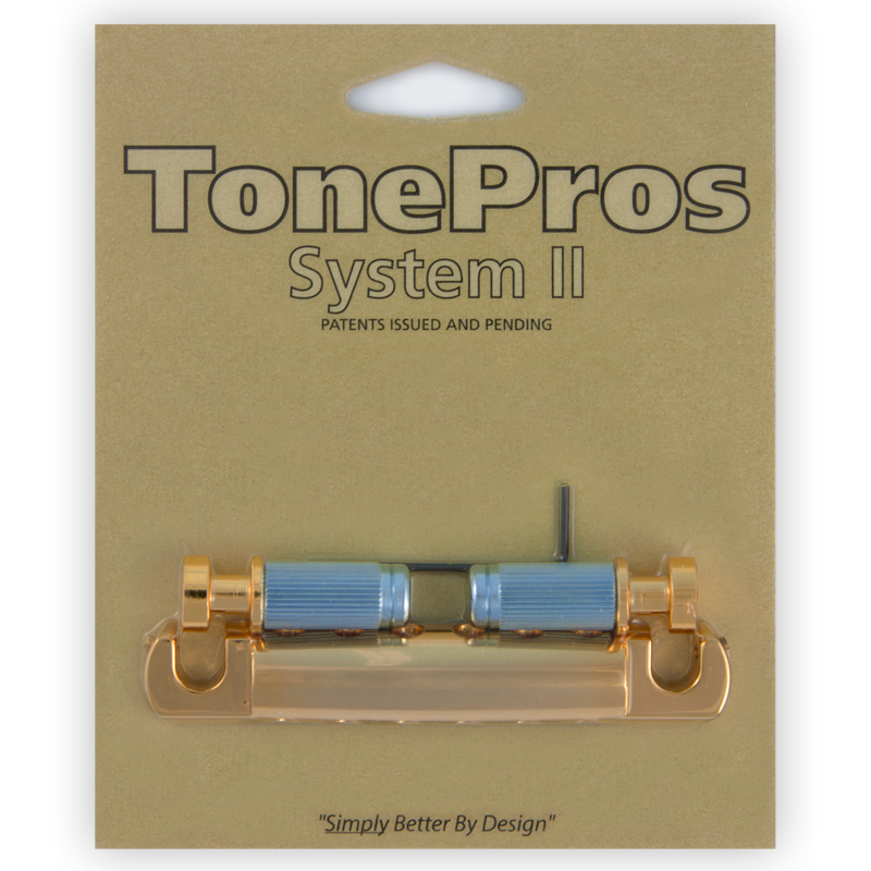 TonePros T1ZSA G - Standard Aluminum Tailpiece (Locking Stop Bar) - Gold