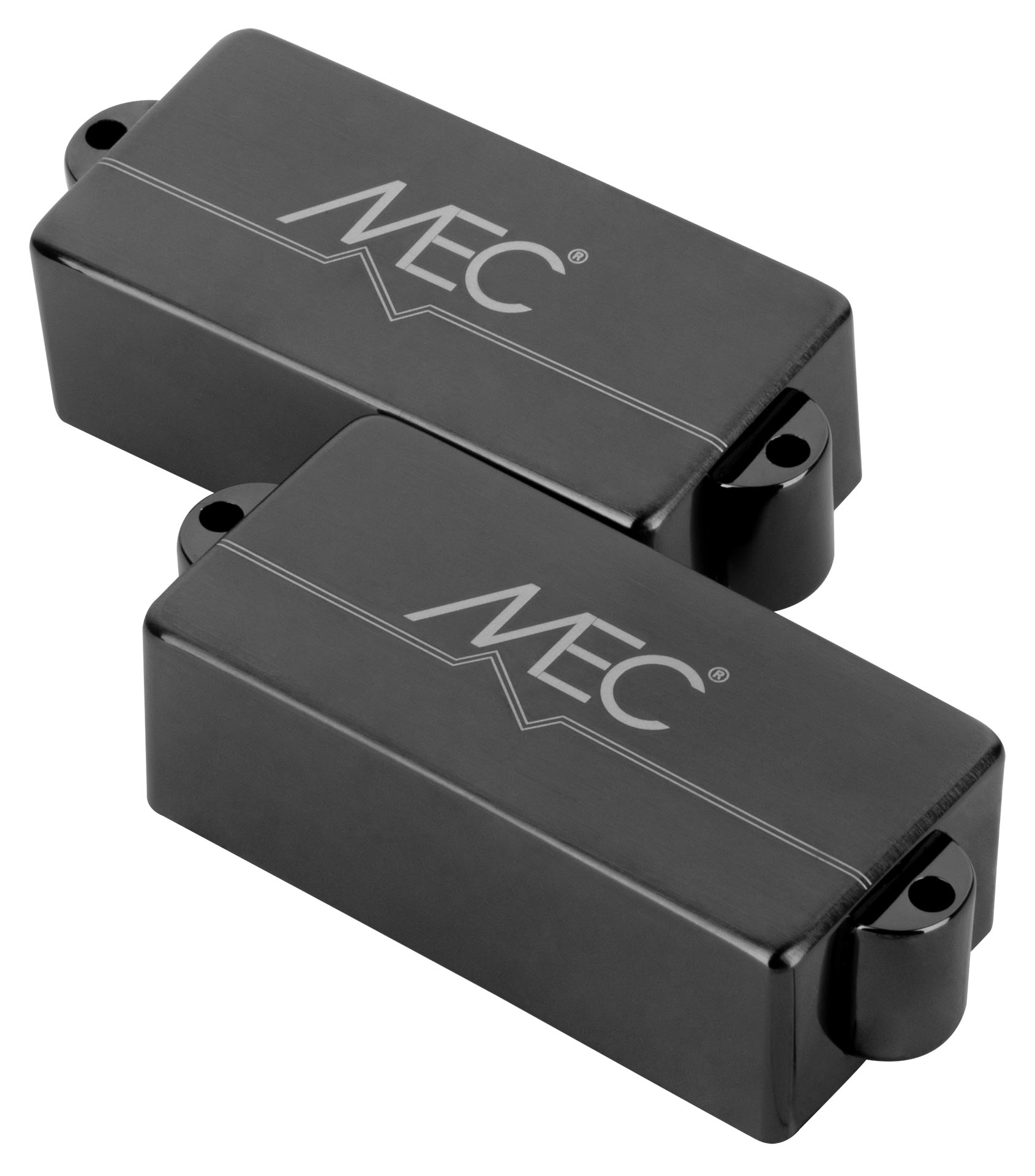MEC Active P-Style Bass Pickup, Metal Cover, 4-String - Brushed Black Chrome