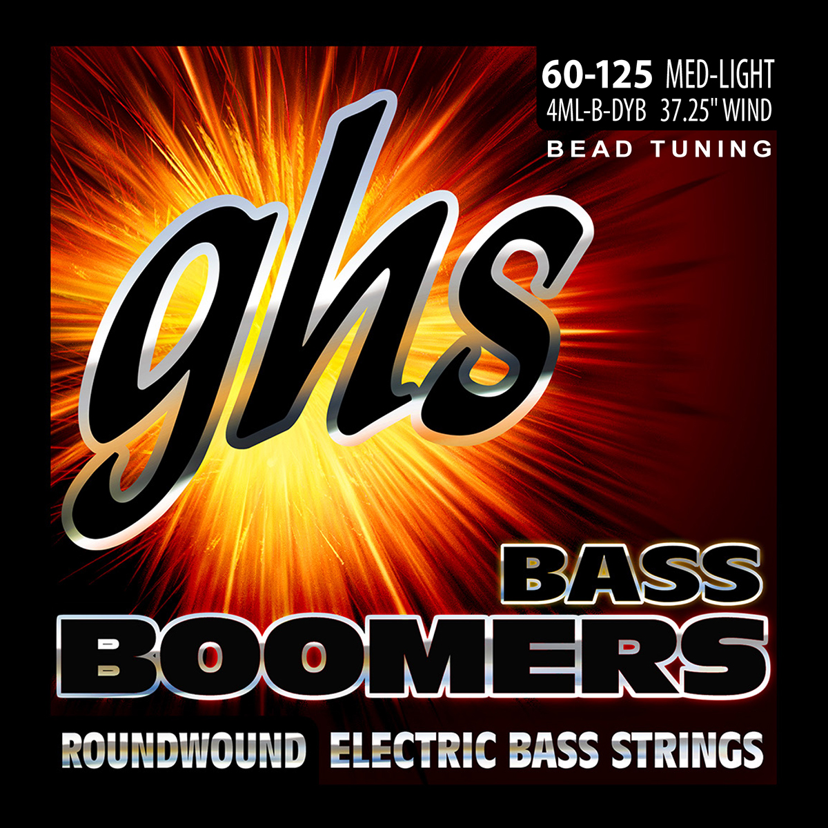 GHS Bass Boomers - Bass String Set, 4-String, Medium Light, .060-.125", BEAD Tuning