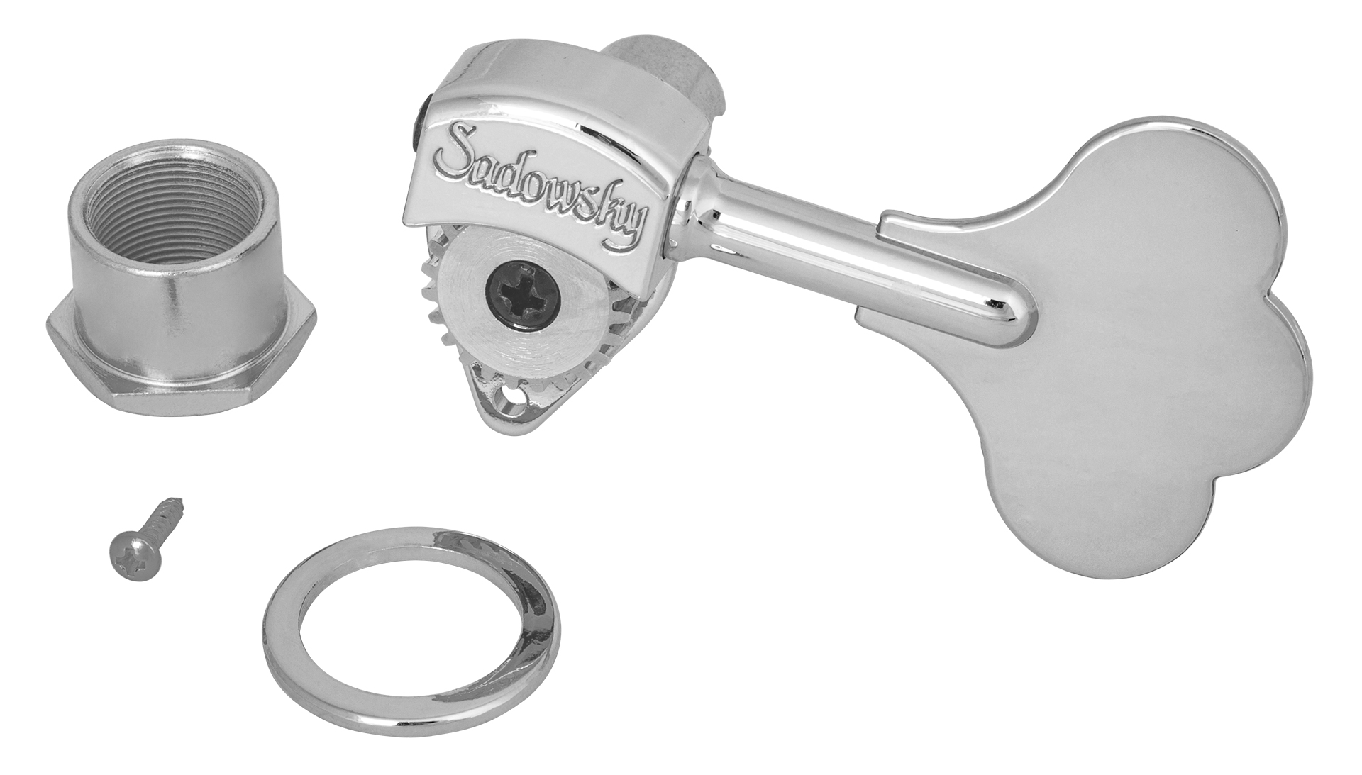 Sadowsky Parts - Light Machinehead with Open Gear - Chrome - Left (Bass) Side