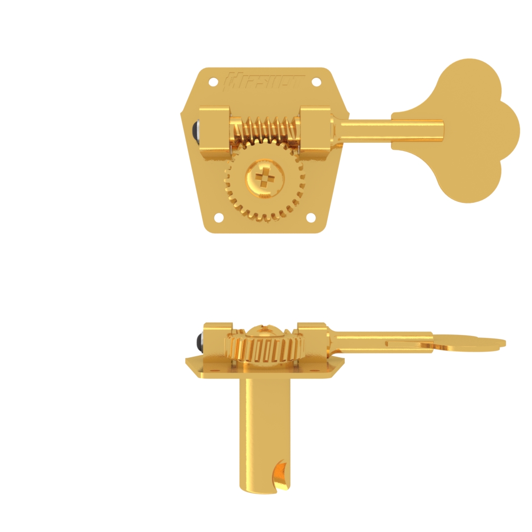 Hipshot HB3 - Bass Tuning Machine, for pre-CBS F- Style, Reverse Winding, Bass Side - Gold