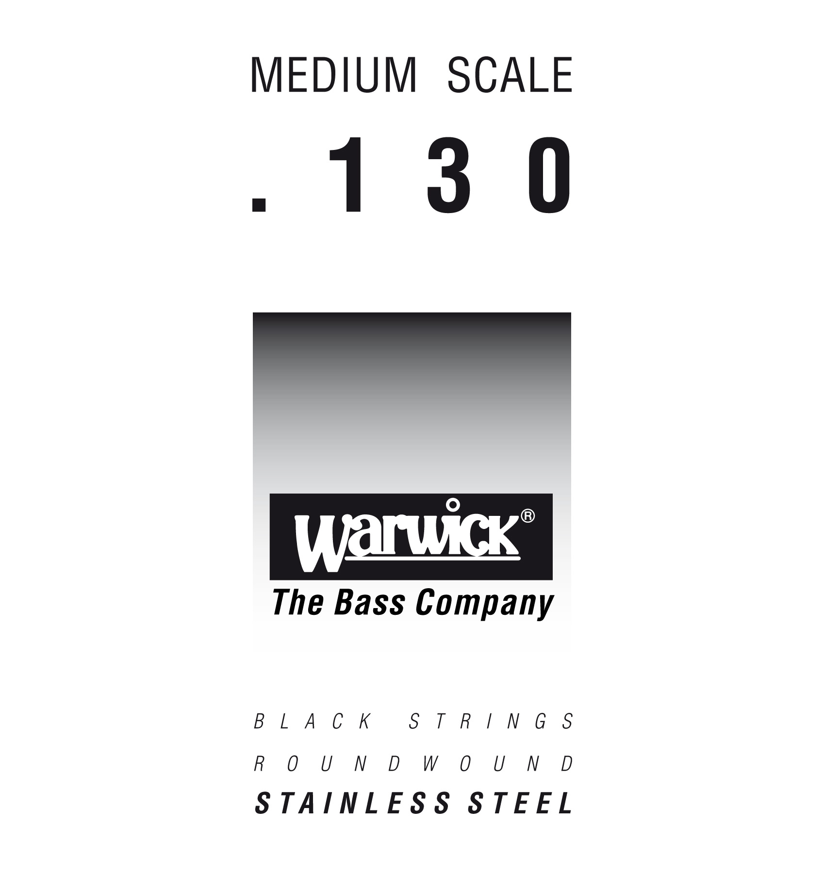 Warwick Black Label Bass Strings, Stainless Steel - Bass Single String, .130", Medium Scale