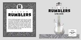 U-Bass Silver Rumblers, U-Bass String Set, 4-String, Aquila, Gray
